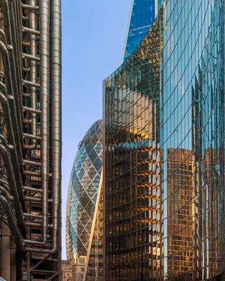 Skyscrapesr in london. Lime street-stock-foto