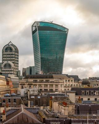 Rooffs of London and Walkie talkie tower-stock-photo