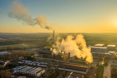 Waste Incineration Plant, Ujpest, Budapest, Hungary-stock-photo