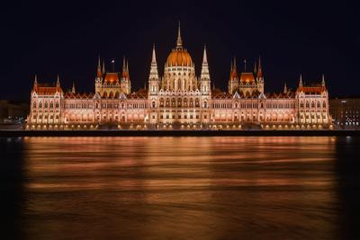 Hungarian Parliament, Budapest, Hungary-stock-photo