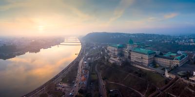 Europe Hungary Budapest Buda castle danube river cityscape-stock-foto