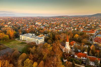 Istvan Karolyi's castle in Fot, Hungary-stock-photo