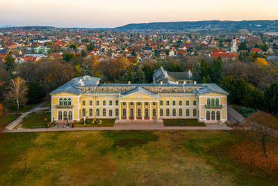 Istvan Karolyi's castle in Fot, Hungary-stock-photo
