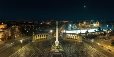 Europe Hungary Budapest Heroes square-stock-photo