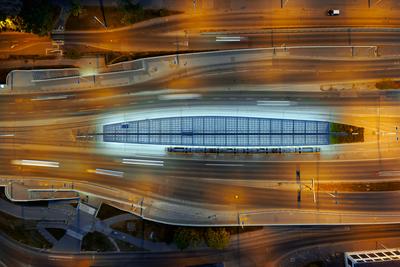 Hungary Budapest. Aerial view about Arpad bridge-stock-photo