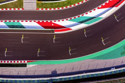 Europe Hungary Mogyorod Hungaroring. Official Forma 1 race track-stock-foto
