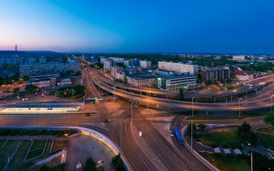 Hungary Budapest. Aerial view about Arpad bridge-stock-photo