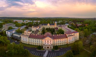 Hungary Godollo. St Stpehen University-stock-foto