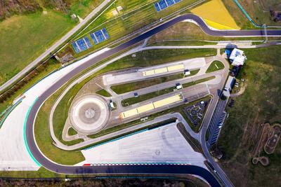 Europe Hungary Mogyorod Hungaroring. Official Forma 1 race track-stock-foto