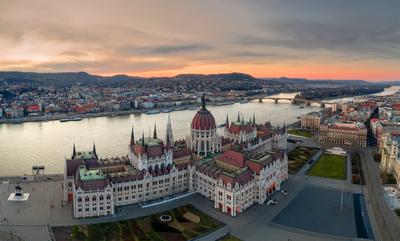 Europe Hungary Budapest Hungarian parliament building-stock-photo