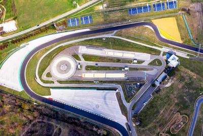 Europe Hungary Mogyorod Hungaroring. Official Forma 1 race track-stock-foto