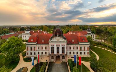 Hungary Godollo. Royal castle.-stock-foto
