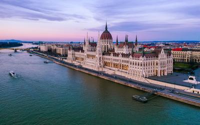 Europe Hungary Budapest Hungarian parliament building-stock-photo