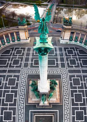 Europe Hungary Budapest Heroes square-stock-photo