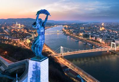 04.02.2020. Europe Hungary Budapest  Liberty statue-stock-foto