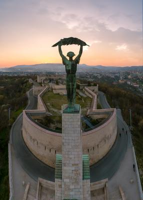 04.02.2020. Europe Hungary Budapest  Liberty statue-stock-foto
