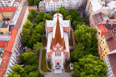 Church of St. Francis of Assisi in Budapest-stock-foto