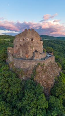 Castle of hollok in Hungary-stock-photo