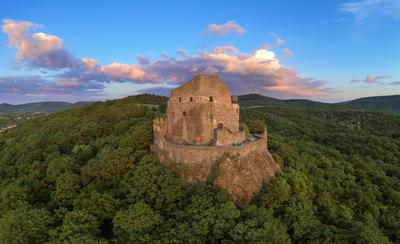 Castle of hollok in Hungary-stock-photo
