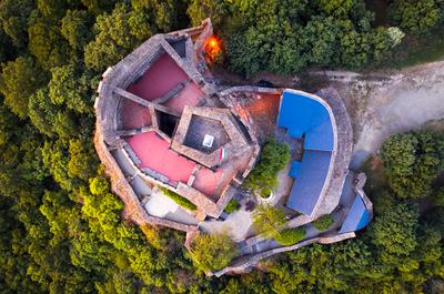 Castle of hollok in Hungary-stock-photo