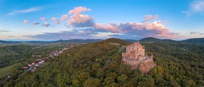 Castle of hollok in Hungary-stock-photo