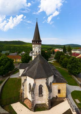 Church of the Assumption in Gyongyospata Hungary.-stock-photo