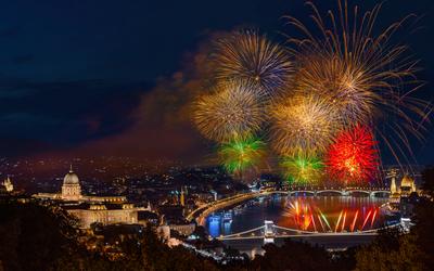 St Sephen memorial day in Budapest Hungary-stock-foto