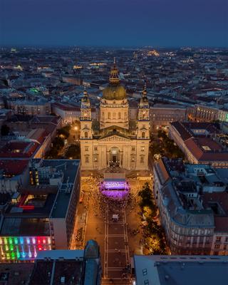 Europe Hungary Budapest St stephen's basilica-stock-photo