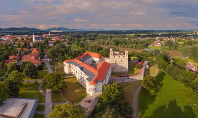 Castle of Sarospatak Hungary Another name is Rakoczi castle.-stock-photo