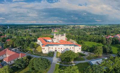 Castle of Sarospatak Hungary Another name is Rakoczi castle.-stock-photo