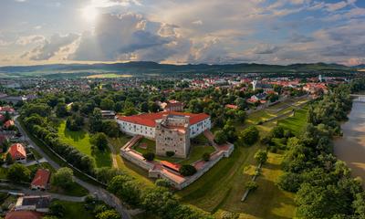 Castle of Sarospatak Hungary Another name is Rakoczi castle.-stock-photo