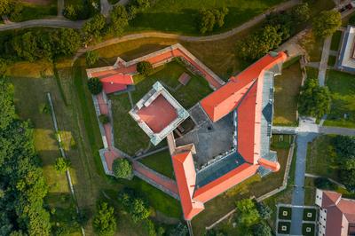 Castle of Sarospatak Hungary Another name is Rakoczi castle.-stock-photo