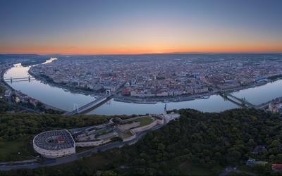 Europe Hungary Budapest Citadella.-stock-photo