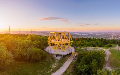 Karoly Guckler lookout point-stock-foto
