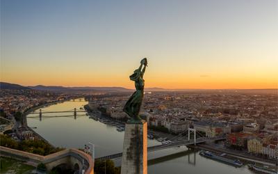 Europe Hungary Budapest Citadella.-stock-photo