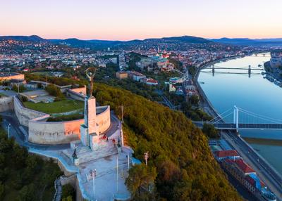 Europe Hungary Budapest Citadella.-stock-photo