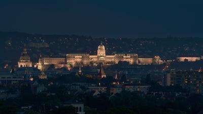 Buda royal castle panoramic photo-stock-photo