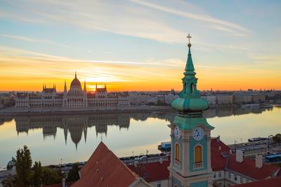 Amazing unuique aerial photo about the Hungarian Parliament building-stock-photo