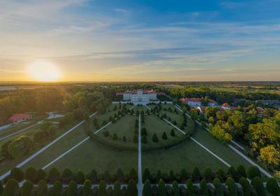 The Esterhazy Palace near to Sopron in Fertod, Hunary-stock-photo