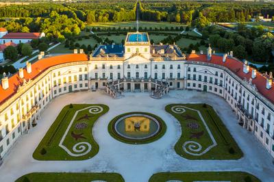 The Esterhazy Palace near to Sopron in Fertod, Hunary-stock-photo