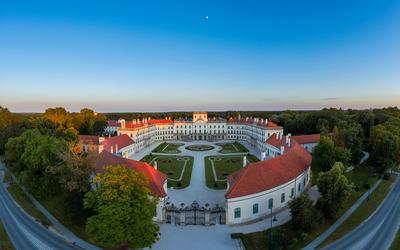 The Esterhazy Palace near to Sopron in Fertod, Hunary-stock-photo