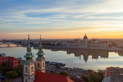 Amazing unuique aerial photo about the Hungarian Parliament building-stock-photo