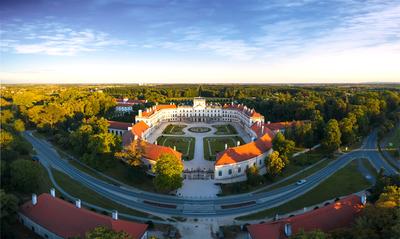 The Esterhazy Palace near to Sopron in Fertod, Hunary-stock-photo