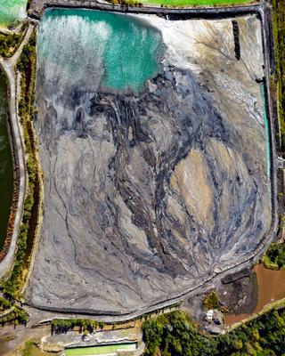 the site of the red mud disaster 10 years later-stock-photo