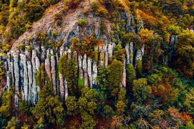 The basalt organs og the vulcanic Saint George hill's-stock-photo