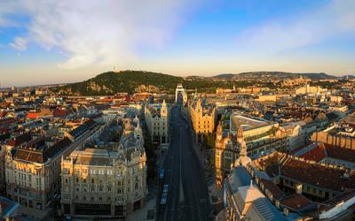 amazing aerial cityscape about Budapestdowntown-stock-photo