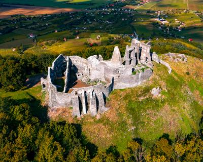 Castle of Somlo in Balaton Highland-stock-photo