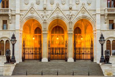 Hungarian Parliament Building in Budapest-stock-photo