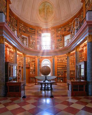 Library of Pannonhalma Archabbey in Hungary-stock-photo