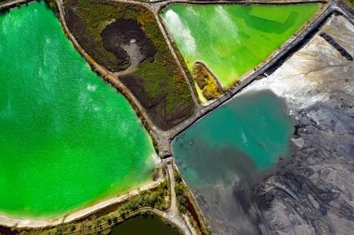 the site of the red mud disaster 10 years later-stock-photo